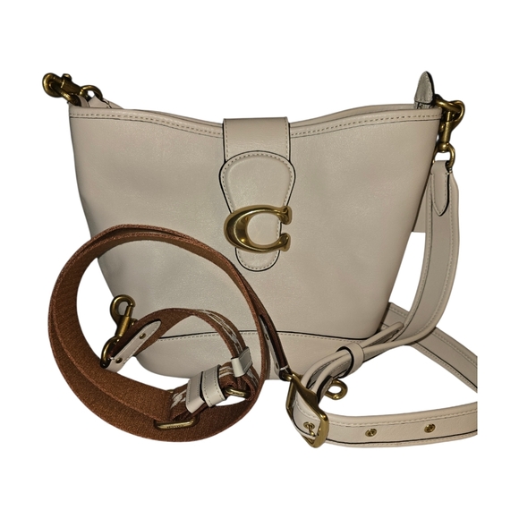 Coach Tali Bucket Bag Soft Leather In Chalk Color - Picture 10 of 16